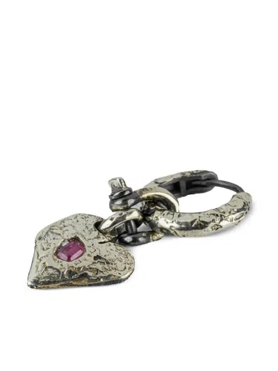 Parts Of Four Jazz's Solid Heart Earring In Silber
