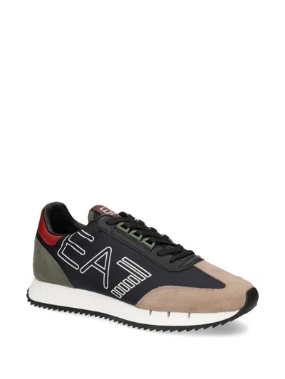 Ea7 Logo Sneakers In Schwarz