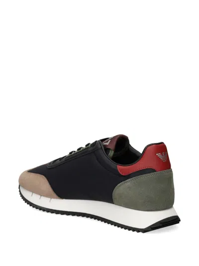 Ea7 Logo Sneakers In Schwarz