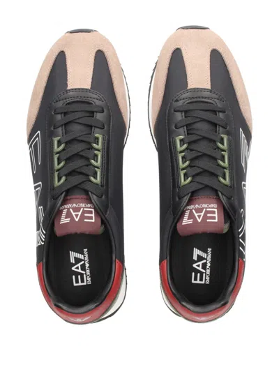 Ea7 Logo Sneakers In Schwarz