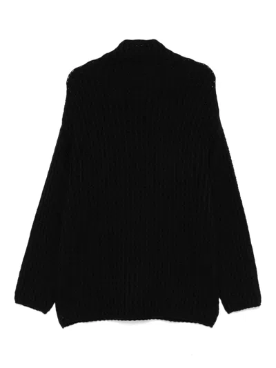Forme D'expression Chunky Ribbed-knit Sweater In Schwarz