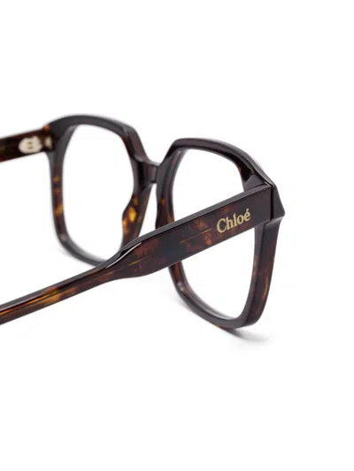 Chloé Square-frame Glasses In Schwarz