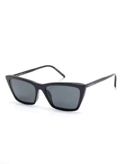 Saint Laurent Cat Eye-frame Sunglasses In Schwarz