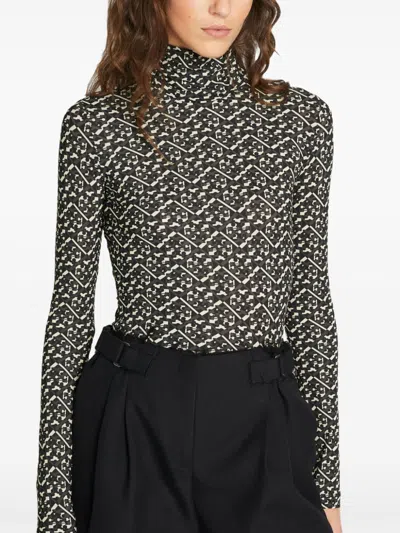 Tory Burch T Monogram Jersey In Schwarz