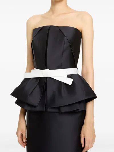 Dice Kayek Bow-detailing Midi Dress In Schwarz