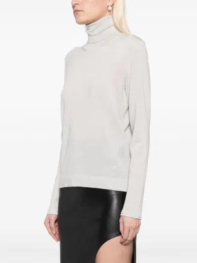 Tom Ford Roll-neck Jumper In Neutrals