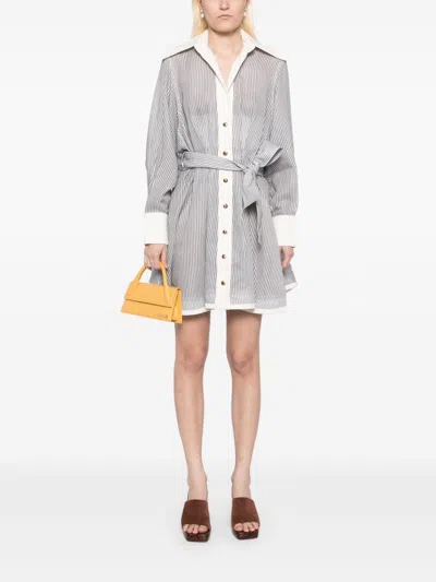 Zimmermann Illustration Tuck Mini Dress In White