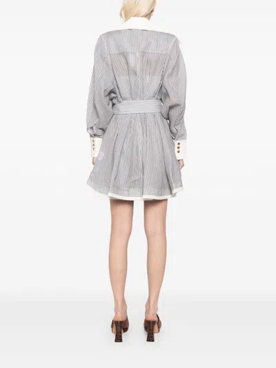 Zimmermann Illustration Tuck Mini Dress In White