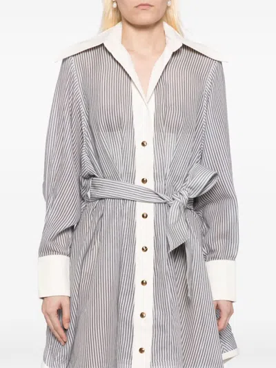 Zimmermann Illustration Tuck Mini Dress In White