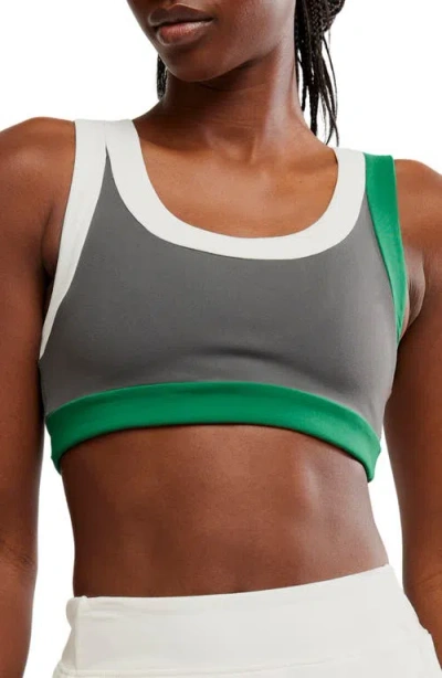 Shop Free People Never Better Colorblock Sports Bra In Dark Shadow