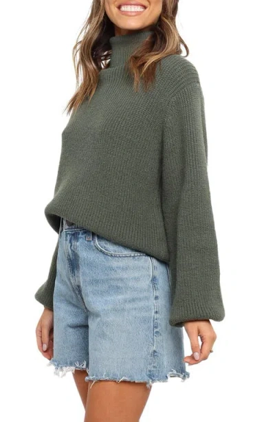 Petal And Pup Petal & Pup Freddie Turtleneck Sweater In Green