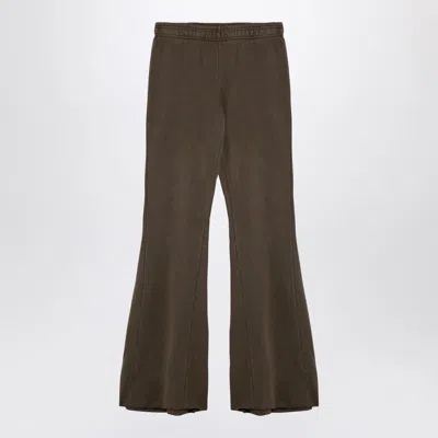Entire Studios Flared Trousers With Back Pocket And Elastic Waistband In Green