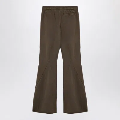 Entire Studios Flared Trousers With Back Pocket And Elastic Waistband In Green
