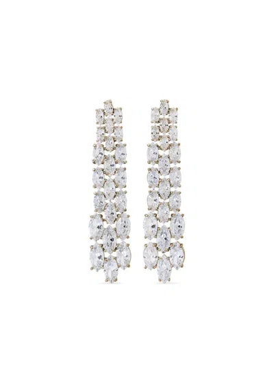 Shop Roxanne Assoulin The Waterfall Drop Earrings In White