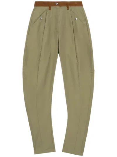 Kiko Kostadinov Pleat-detailing Tapered Trousers In Green