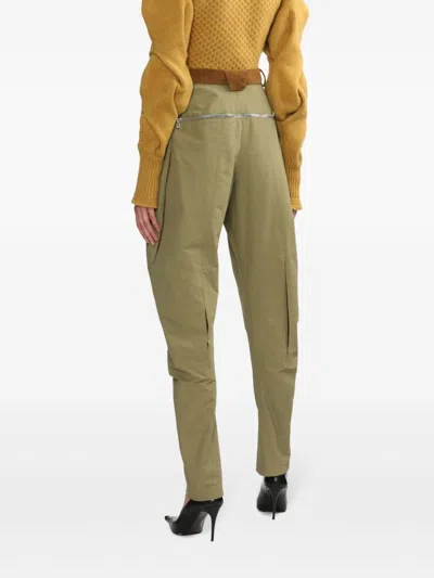 Kiko Kostadinov Pleat-detailing Tapered Trousers In Green