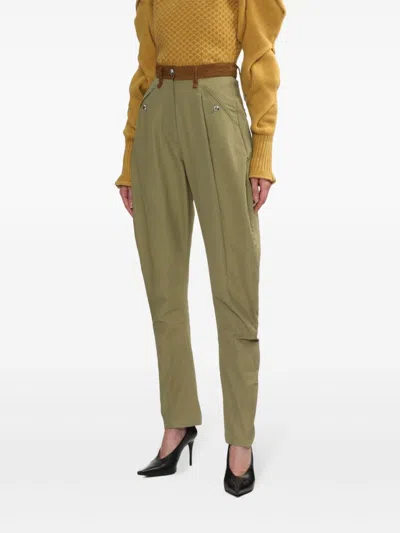 Kiko Kostadinov Pleat-detailing Tapered Trousers In Green