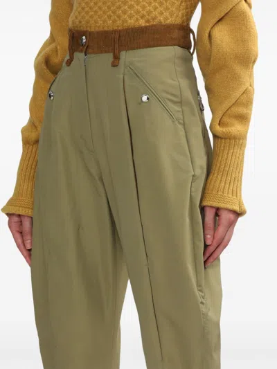 Kiko Kostadinov Pleat-detailing Tapered Trousers In Green