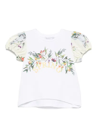 Shop Patachou Printed T-shirt In White