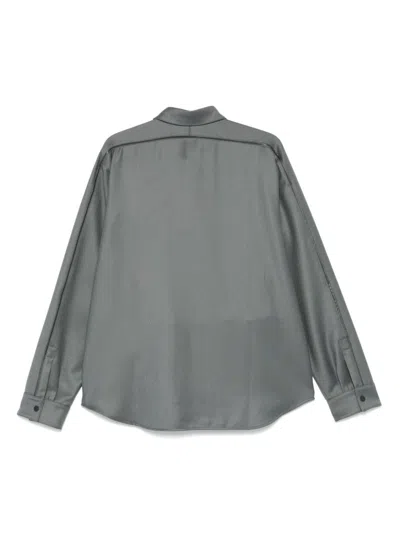 Gr10k Flannel Overshirt In Grey