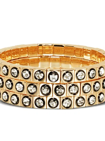 Roxanne Assoulin The Royal Bracelet (set Of Three) In Gold