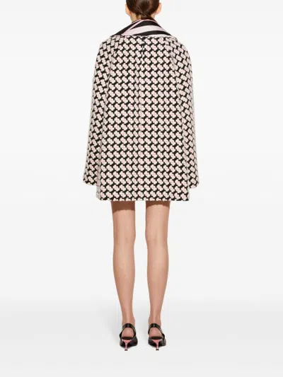 Pucci Iride-print Tweed Coat In Black