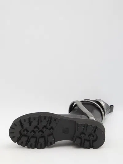 René Caovilla Cleo Crystal-embellished Leather Chelsea Boots In Black