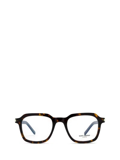 Shop Saint Laurent Eyewear Eyeglasses In Brown