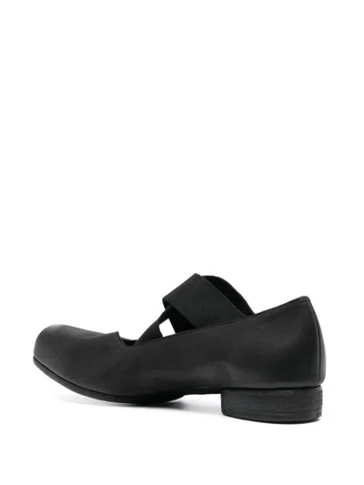 Uma Wang Leather Ballerina In Black