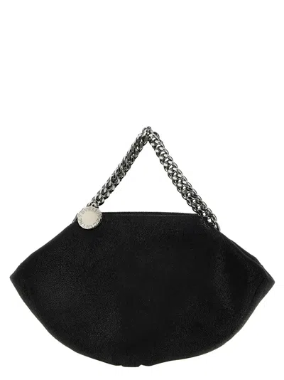 Stella Mccartney Chain Strap Textured Finish Shoulder Bag In Black