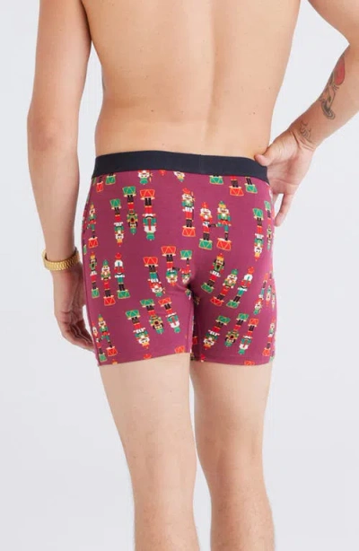Saxx Ultra Super Soft Relaxed Fit Boxer Briefs In Nutcracker-merlot