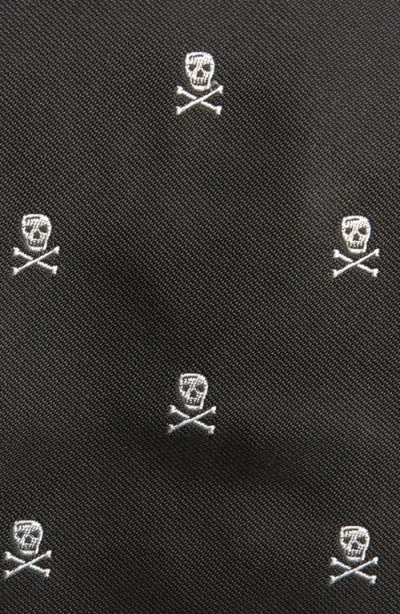 Ralph Lauren Purple Label Skull & Crossbones Silk Tie In Black