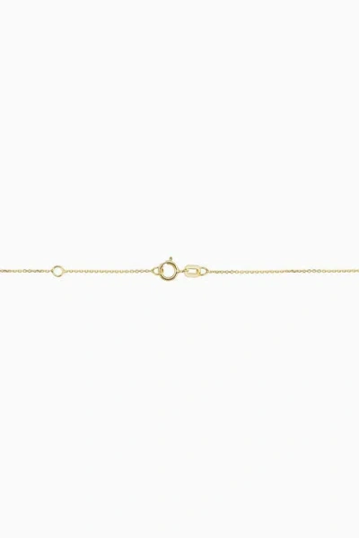 Oradina 14k Gold Better Half Necklace In Gold/green Malachite