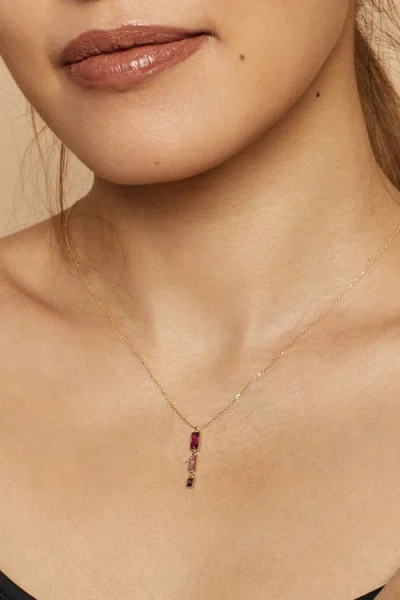 Oradina 14k Gold Fresco Pendant Necklace In Gold/multicolor