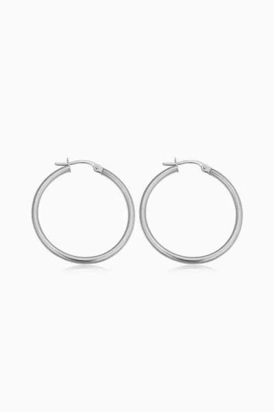 Oradina 14k Gold Everything Hoop Earrings In White Gold