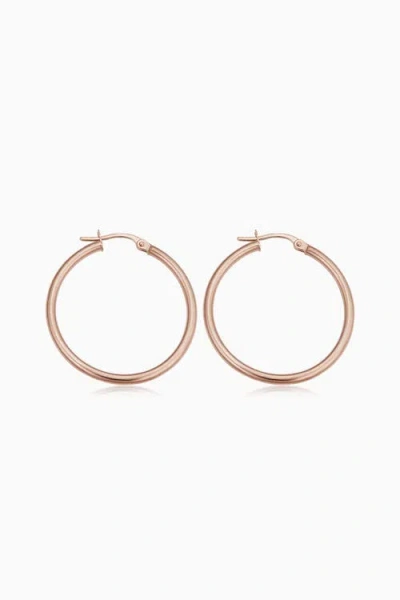 Oradina 14k Gold Everything Hoop Earrings In Rose Gold
