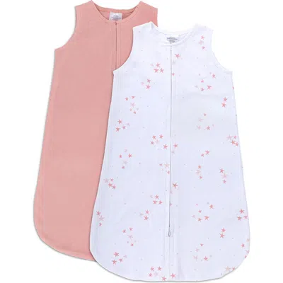 Ely's & Co. Baby Wearable Blanket In Dusty Rose Stars