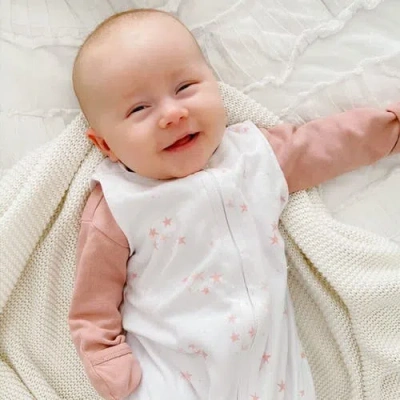 Ely's & Co. Baby Wearable Blanket In Dusty Rose Stars