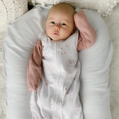 Ely's & Co. Baby Wearable Blanket In Dusty Rose Stars