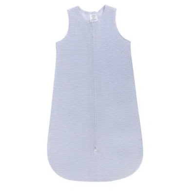 Ely's & Co. Baby Wearable Blanket In Blue Leaf & Stripes