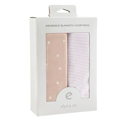 Ely's & Co. Baby Wearable Blanket In Tulip & Stripes