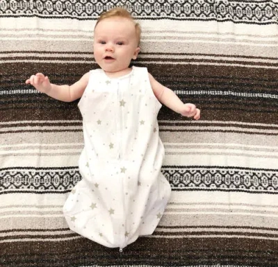 Ely's & Co. Baby Wearable Blanket In Grey Stars