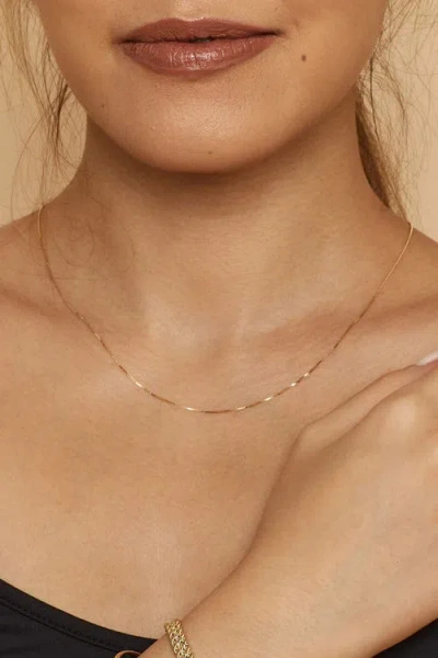 Oradina 10k Gold Bodega Box Chain In White Gold
