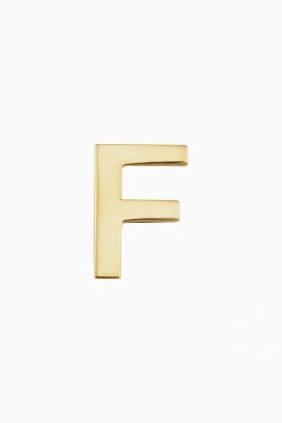 Oradina 14k Gold Initial Reaction Single Stud In Letter F