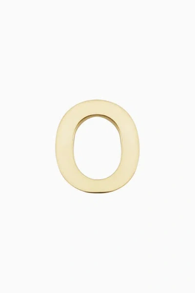 Oradina 14k Gold Initial Reaction Single Stud In Letter O