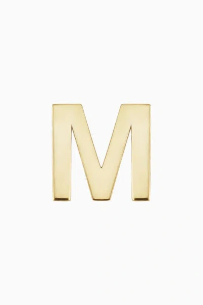 Oradina 14k Gold Initial Reaction Single Stud In Letter M