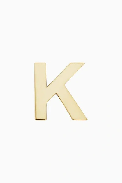 Oradina 14k Gold Initial Reaction Single Stud In Letter K