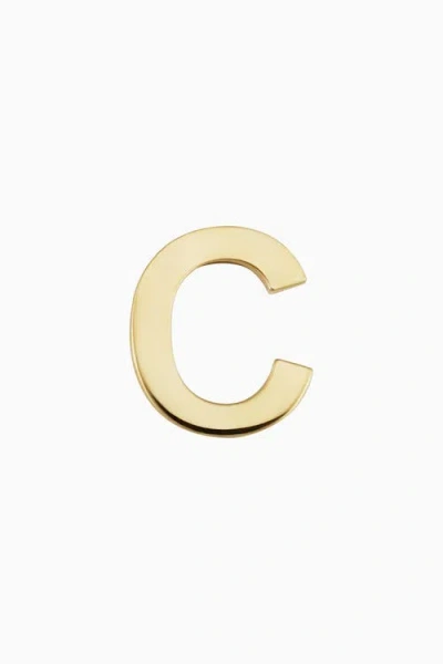 Oradina 14k Gold Initial Reaction Single Stud In Letter C