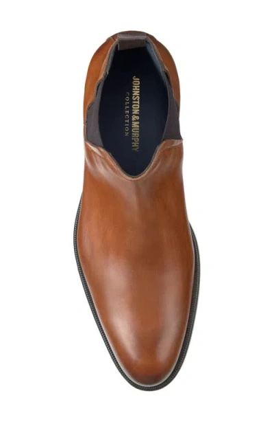 Johnston & Murphy Flynch Chelsea Boot In Tan Italian Calfskin