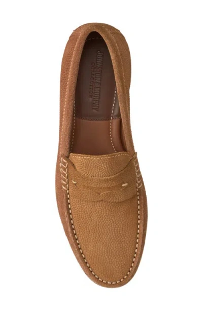 Johnston & Murphy Baldwin Penny Loafer In Snuff English Suede